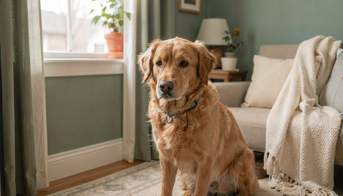 How to Warm Hypothermic Dog, in a quiet corner of the room
