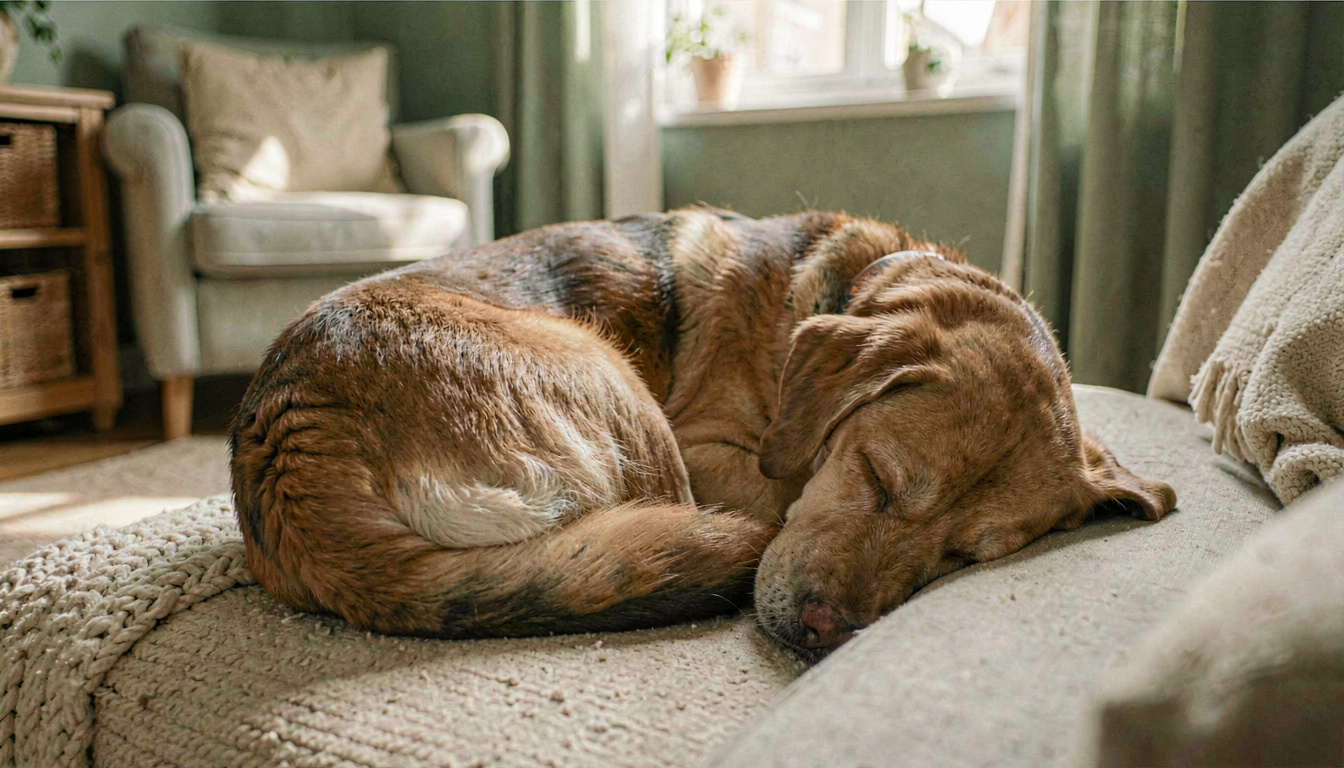Why Dogs Curl Up When Sleeping