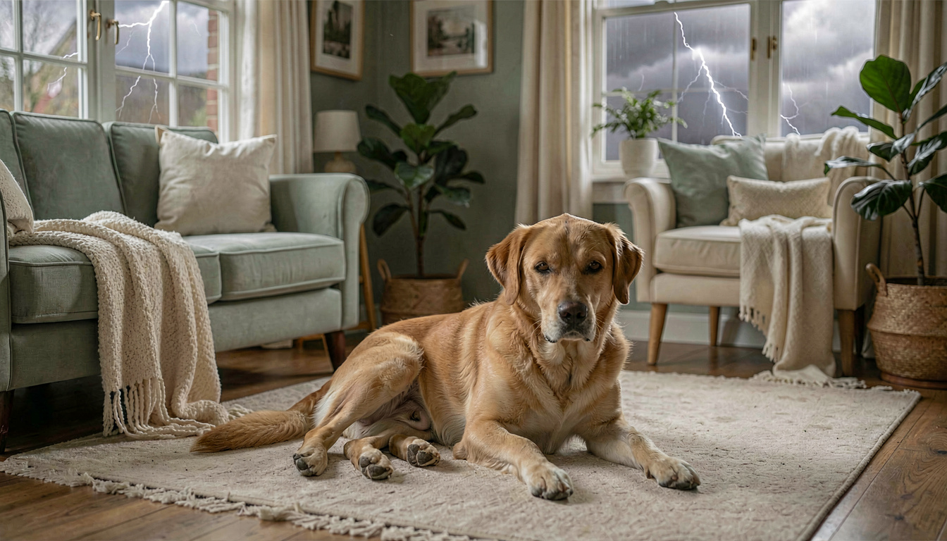 calm dog down instantly thunderstorms
