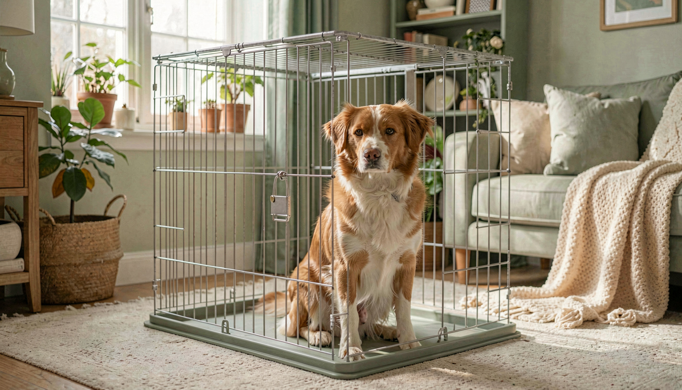 how to crate train dog separation anxiety